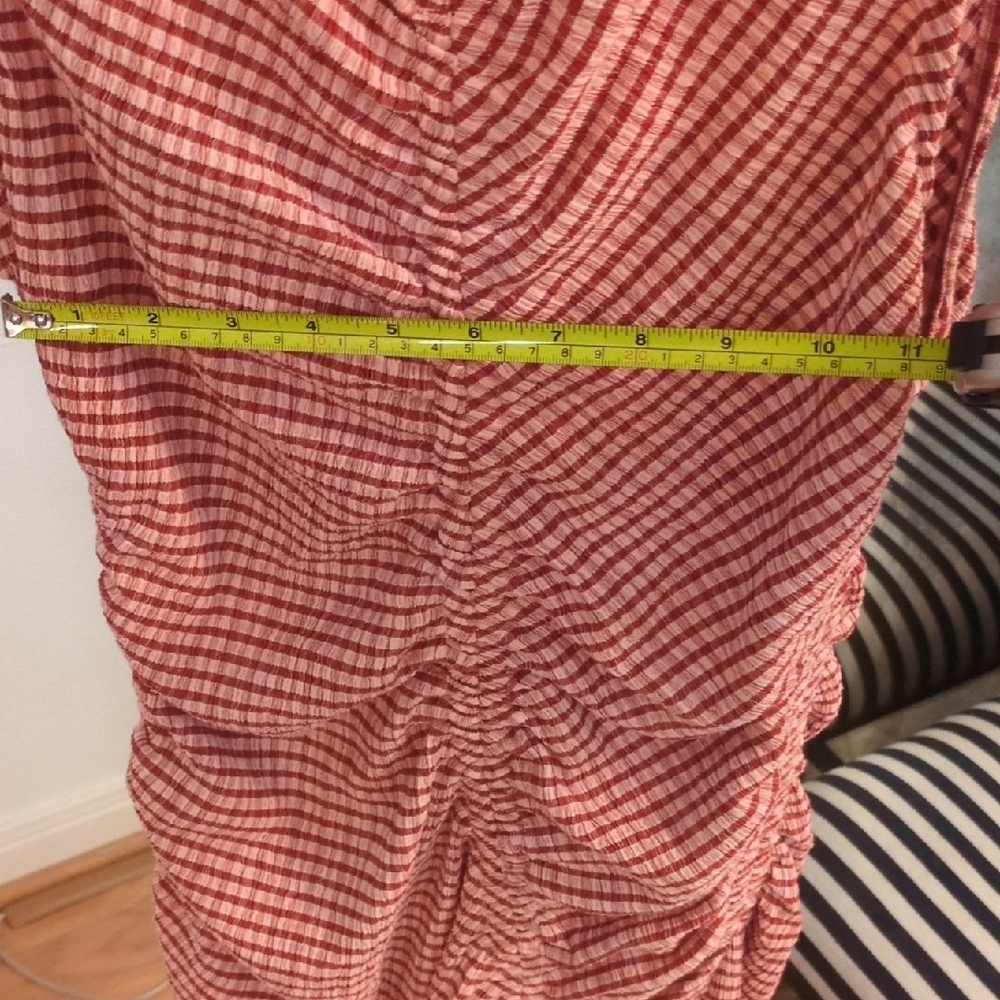 Scotch & Soda Red Checkered Backless Dress - Picture 8 of 10